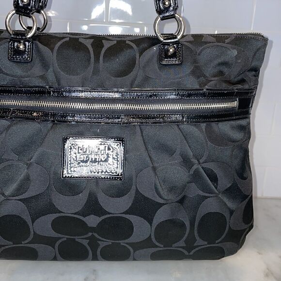 Coach Purse Handbag Daisy Poppy Signature XL Tote Shoulder Bag Pocketbook - Picture 4 of 17